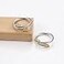 Chukiyard Twisted Cable Wire Rings for Women Adjustable Stainless Steel Open Ring in Two Tone Silver Gold Cable Chain Jewelries in Gift Box Steel balls