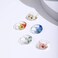 COLORFUL BLING Chunky Acrylic Dried Flower Resin Rings Set Transparent Aesthetic Wide Thick Knuckle Stacking Ring for Women Colorful Beach Colorful Boho Jewelry5pcs