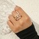 Cicod Vintage Pearl Ring Stacking Pearl Cluster Rings Adjustable Open Full Finger Ring Trendy Personality Pearls Statement Prom Jewelry for Women