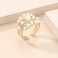 Cicod Vintage Pearl Ring Stacking Pearl Cluster Rings Adjustable Open Full Finger Ring Trendy Personality Pearls Statement Prom Jewelry for Women