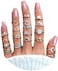 CSIYANJRY99 19Pcs Boho Rings for Women Teen Gifts Trendy Stuff Sea Wave Compass Stocking Stuffers Stackable Knuckle Rings Set Birthday Christmas Gifts