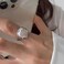 CSIYANJRY99 Pearl Promise Ring Baroque Pearl Statement Rings Open Adjustable Trendy Stacking Irregular Finger Ring D