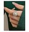 CSIYANJRY99 Pearl Promise Ring Baroque Pearl Statement Rings Open Adjustable Trendy Stacking Irregular Finger Ring D