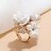 CSIYANJRY99 Vintage Pearl Ring Stacking Promise Pearl Rings Adjustable Open Finger Ring Trendy Personality Statement Jewelry for Women EG