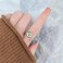 OIDIMS Cute Cat Pet Anxiety Relieve Spinner Rings Kitten Animal Fidget Open Adjustable Ring Sterling Silver Plated Worry Stress Relieving Boredom ADHD Autism Jewelry Stacking Finger Promise Engagement