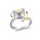 OIDIMS Cute Cat Pet Anxiety Relieve Spinner Rings Kitten Animal Fidget Open Adjustable Ring Sterling Silver Plated Worry Stress Relieving Boredom ADHD Autism Jewelry Stacking Finger Promise Engagement