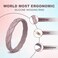 Egnaro Womens Silicone Stackable Rings 35mm Wide 2mm Thick Flexible Rubber Wedding Bands Leaf Braided Design Breathable Grooves For Gym Workout