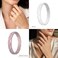 Egnaro Womens Silicone Stackable Rings 35mm Wide 2mm Thick Flexible Rubber Wedding Bands Leaf Braided Design Breathable Grooves For Gym Workout
