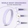 Egnaro Womens Silicone Stackable Rings 35mm Wide 2mm Thick Flexible Rubber Wedding Bands Leaf Braided Design Breathable Grooves For Gym Workout
