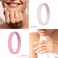 Egnaro Womens Silicone Stackable Rings 35mm Wide 2mm Thick Flexible Rubber Wedding Bands Leaf Braided Design Breathable Grooves For Gym Workout