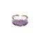 COLORFUL BLING Elegant Oil Drip Enamel Wave Wide Irregular Colorful Adjustable Opening Finger Ring Joint Stackable for Women Jewelry Gifts BohemianPurple Silver