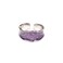 COLORFUL BLING Elegant Oil Drip Enamel Wave Wide Irregular Colorful Adjustable Opening Finger Ring Joint Stackable for Women Jewelry Gifts BohemianPurple Silver