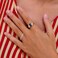 espere Rhodium Plated Sterling Silver Dainty Three Band Ring Womens CZ Triple Eternity Ring Thin Wedding Band for Stacking Yellow Gold 4