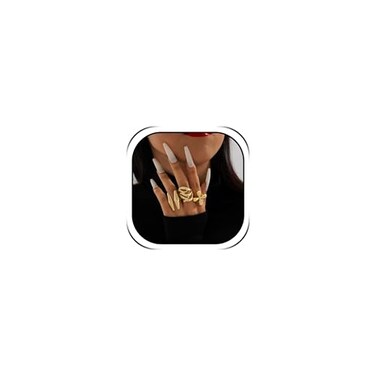 Frodete Chunky Gold Rings Set for Women Statement Rings Stackable Gold Rings Chunky Minimalist Ring Trendy Minimalist Jewelry