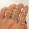 FUTIMELY Boho Retro Stackable Rings Sets for Women Knuckle Joint Finger Knuckle Nail Ring Sets Moon Stars Stack Preppy Statement Rings Cute Trendy Stuff Jewelry A9PCMoon Stars Rings