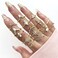 Harry and Henry Gold Stackable Rings for Women Gifts Trendy Stuff Simple Star Moon Heart Knuckle Ring Set Boho Cute Stuff Gold Ring Pack Jewelry Birthday Gifts