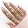 Harry and Henry Gold Stackable Rings for Women Gifts Trendy Stuff Simple Star Moon Heart Knuckle Ring Set Boho Cute Stuff Gold Ring Pack Jewelry Birthday Gifts