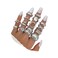 IFKM Silver Chunky Rings Set for Women Thick Dome Stackable Open Rings Trendy Dainty Minimalist Jewelry Gifts Flatbed wide format Silver