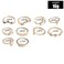 INENIMARTJ 10PCS Crystal Knuckle Stacking Rings Set for WomenBohemian Joint Midi Retro Finger Ring Sets Trendy Stackable Ring Christmas Stocking Stuffers for Women