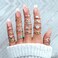ItsStarred 19pcs Silver Star Moon Knuckle Ring Set for Women Vintage Stackable Midi Finger Rings Set