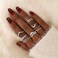 ItsStarred 7pcs Silver Star Moon Knuckle Ring Set for Women Vintage Stackable Midi Finger Rings Set