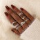 ItsStarred 7pcs Silver Star Moon Knuckle Ring Set for Women Vintage Stackable Midi Finger Rings Set