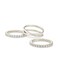 Kendra Scott Livy RhodiumPlated Rings Set of 3 in White Crystal Size 8