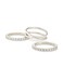 Kendra Scott Livy RhodiumPlated Rings Set of 3 in White Crystal Size 8