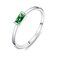 KOHOTA Silver Birthstone Rings for Women Dainty Stackable Engagement Wedding Promise Rings Non Tarnish CZ Emerald Green Gemstone Ring Mothers Birthday Gift Size 610