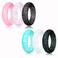 LNQ LUNIQI Silicone Wedding Ring For women Thin and Stackable Durable Rubber Safe Band For Love Couple Souvenir and Outdoor Active Exercise Style10 Rings Pack