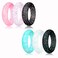LNQ LUNIQI Silicone Wedding Ring For women Thin and Stackable Durable Rubber Safe Band For Love Couple Souvenir and Outdoor Active Exercise Style10 Rings Pack