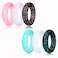 LNQ LUNIQI Silicone Wedding Ring For women Thin and Stackable Durable Rubber Safe Band For Love Couple Souvenir and Outdoor Active Exercise Style10 Rings Pack