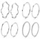 LOYALLOOK 8PCS Silver Stacking Ring Set for Women Dainty Thumb Stackable Rings Stainless Steel Silver Thin Rings Pinky Midi Ring Set