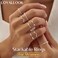 LOYALLOOK 8PCS Silver Stacking Ring Set for Women Dainty Thumb Stackable Rings Stainless Steel Silver Thin Rings Pinky Midi Ring Set