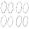 LOYALLOOK 8PCS Silver Stacking Ring Set for Women Dainty Thumb Stackable Rings Stainless Steel Silver Thin Rings Pinky Midi Ring Set