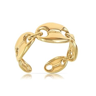 Made by Nami Stainless Steel Gold Adjustable Rings for Women Stackable Chunky Gold Rings for Women Beans