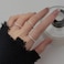 MILACOLATO 1mm Sterling Silver Rings for Women Men 18K White Gold Plated Plain Stackable Thumb Rings Tarnish Resistant Statement Wedding Band Ring Comfort Fit Size 9