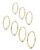 MILACOLATO Gold Rings for Women 1mm Thin Stainless Steel Bands Rings Midi Thumb Pinky Toe Stacking Kunckle Rings 7Pcs Rounded ComfortFit Size 3456789