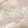 MILACOLATO Gold Rings for Women 1mm Thin Stainless Steel Bands Rings Midi Thumb Pinky Toe Stacking Kunckle Rings 7Pcs Rounded ComfortFit Size 3456789