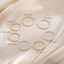 MILACOLATO Gold Rings for Women 1mm Thin Stainless Steel Bands Rings Midi Thumb Pinky Toe Stacking Kunckle Rings 7Pcs Rounded ComfortFit Size 3456789