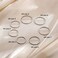 MILACOLATO Silver Rings for Women 1mm Thin Stainless Steel Bands Rings Midi Thumb Pinky Toe Stacking Kunckle Rings 7Pcs Rounded ComfortFit Size 3456789