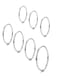 MILACOLATO Silver Rings for Women 1mm Thin Stainless Steel Bands Rings Midi Thumb Pinky Toe Stacking Kunckle Rings 7Pcs Rounded ComfortFit Size 3456789