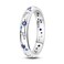 NARMO 925 Ring for Women Sterling Silver Blue Moon and Star Rings Cubic Zirconia Stackable Ring Size 8