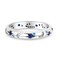 NARMO 925 Ring for Women Sterling Silver Blue Moon and Star Rings Cubic Zirconia Stackable Ring Size 8
