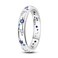 NARMO 925 Ring for Women Sterling Silver Blue Moon and Star Rings Cubic Zirconia Stackable Ring Size 8