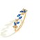 ONBRIG Dainty Rings Open Adjustable Ring Leaf Ring for Women Dainty Stackable Rings for Women Blue