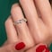 ONBRIG Dainty Rings Open Adjustable Ring Leaf Ring for Women Dainty Stackable Rings for Women Blue