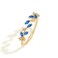 ONBRIG Dainty Rings Open Adjustable Ring Leaf Ring for Women Dainty Stackable Rings for Women Blue
