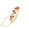 ONBRIG Dainty Rings Open Adjustable Ring Leaf Ring for Women Dainty Stackable Rings for Women Red