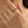 ONBRIG Dainty Rings Open Adjustable Ring Leaf Ring for Women Dainty Stackable Rings for Women Red